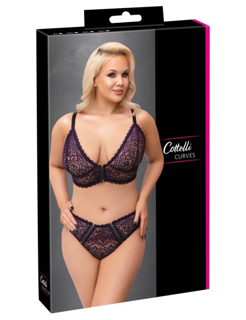 Ensemble Soutien-Gorge Violet Grande Taille