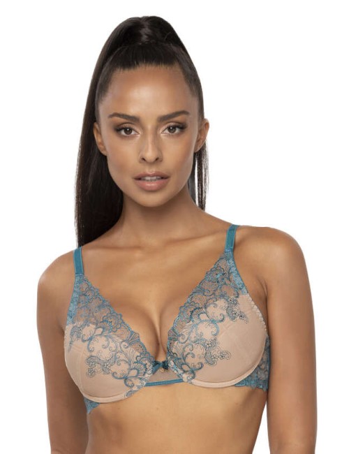 Push-up beige-turquoise Maureen