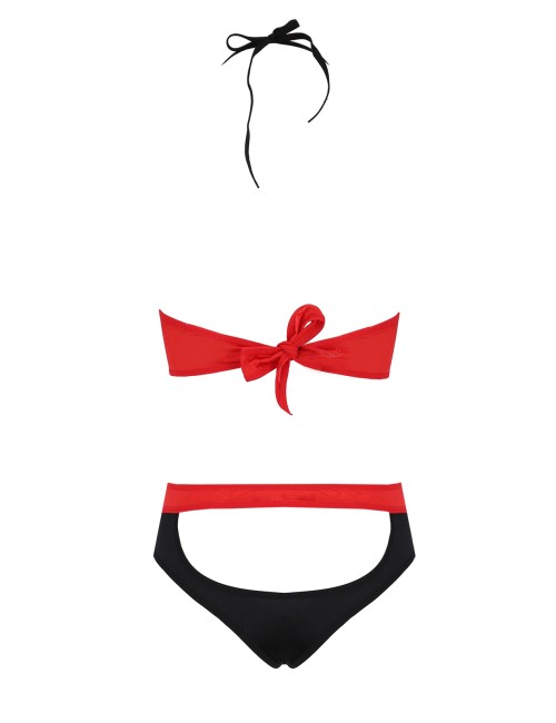 Ensemble lingerie Avanua Harper rouge et noir avec soutien-gorge et culotte
