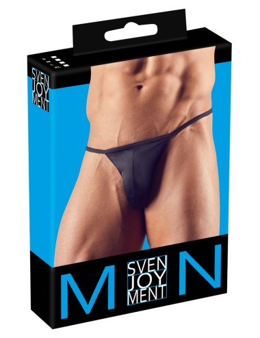 String homme sexy noir Svenjoyment – Matière brillante