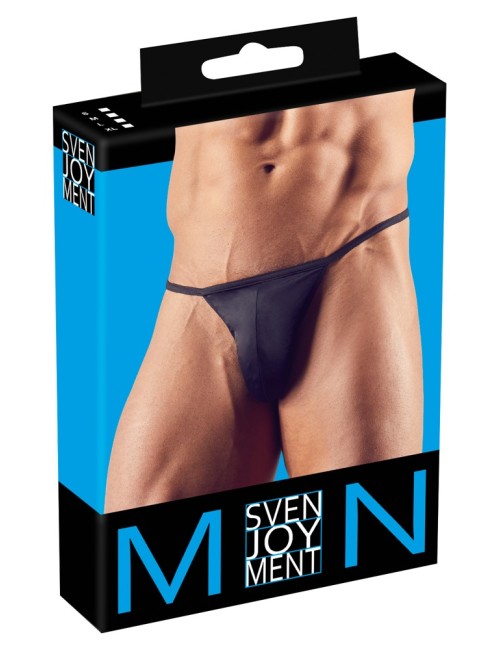 String homme sexy noir Svenjoyment – Matière brillante