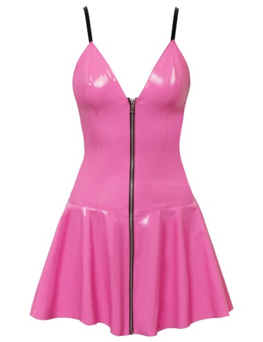 Robe Vinyle Rose Brillante Black Level – Sexy & Glamour