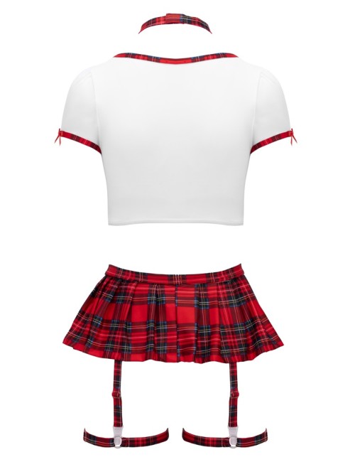 Costume Écolière Rouge Cottelli – Uniforme Sexy à Bretelles