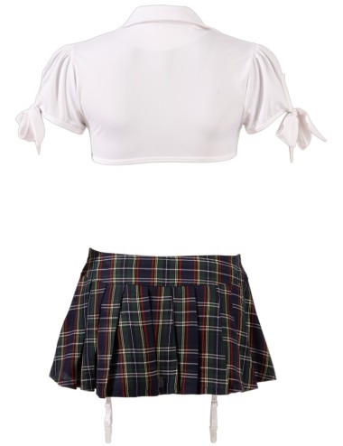 Costume d'Écolière Sexy 4 Pièces Blanc | Cottelli COSTUMES