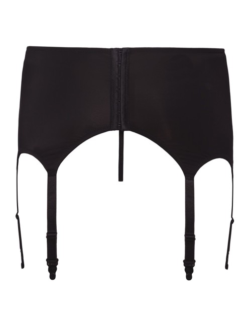 Porte-jarretelles homme Svenjoyment noir en microfibre avec dentelle