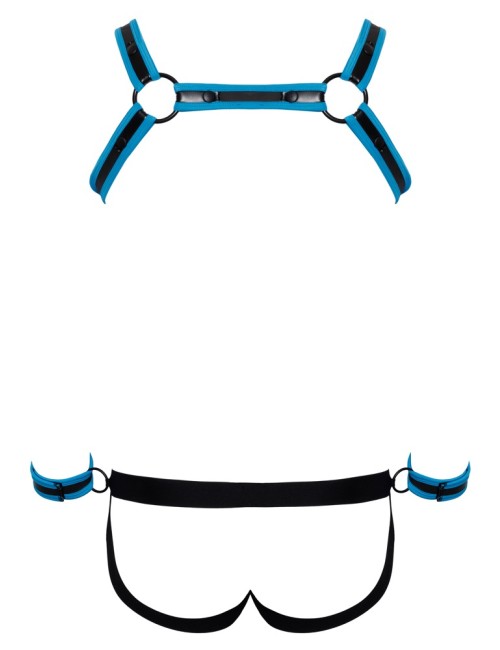 Ensemble bondage néoprène Svenjoyment noir et bleu