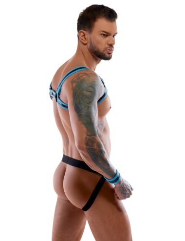 Ensemble bondage néoprène Svenjoyment noir et bleu