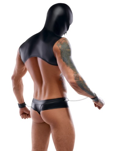 Ensemble bondage Svenjoyment noir avec capuche et menottes
