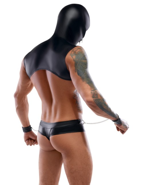 Ensemble bondage Svenjoyment noir avec capuche et accessoires