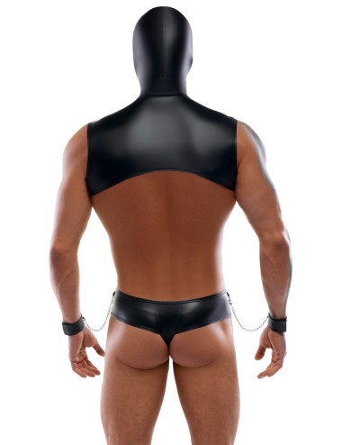 Ensemble bondage Svenjoyment noir avec capuche et accessoires