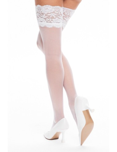 Bas KOTEK blancs avec dentelle – 20 DEN
