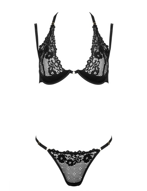 Ensemble 2 Pièces BH & String en Dentelle Noire – Kotek