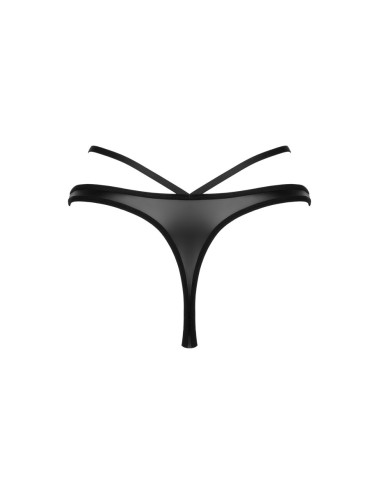 KOTEK Wetlook String Noir Double Bande – Lingerie Sexy