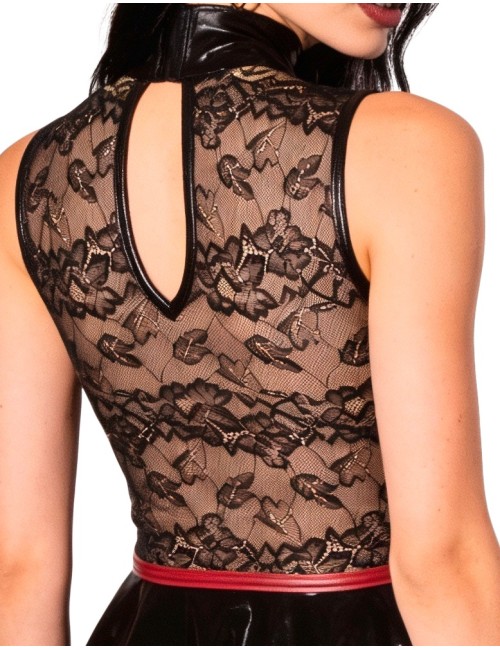Robe Courte Wetlook & Dentelle Noire Cottelli PARTY