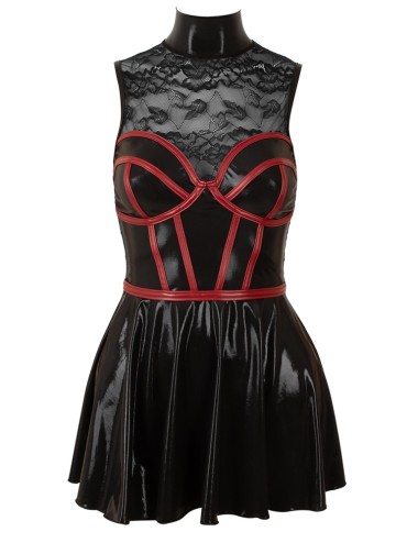 Robe Courte Wetlook & Dentelle Noire Cottelli PARTY
