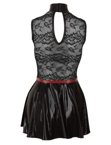 Robe Courte Wetlook & Dentelle Noire Cottelli PARTY