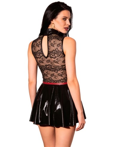 Robe Courte Wetlook & Dentelle Noire Cottelli PARTY