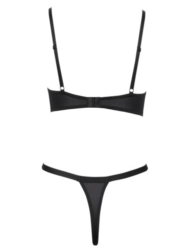 Ensemble Cottelli LINGERIE dentelle noire avec œillets