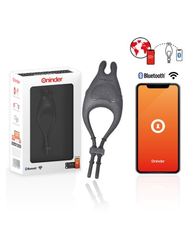 ONINDER - ANNEAU VIBRATEUR RÉGLABLE RECHARGEABLE PAMPA AVEC STIMULATEUR DE CLITORIS 10 VITESSES - APPLICATION GRATUITE