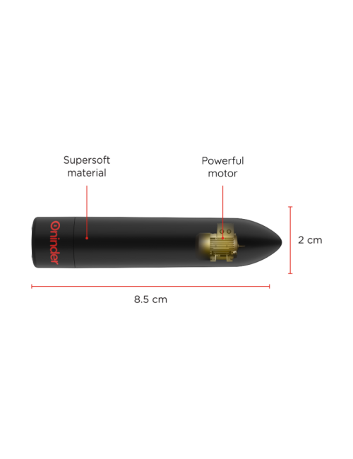 ONINDER BERLIN Vibromasseur bullet noir 8,5 cm avec 9 modes et application gratuite