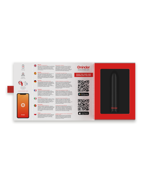 ONINDER BERLIN Vibromasseur bullet noir 8,5 cm avec 9 modes et application gratuite