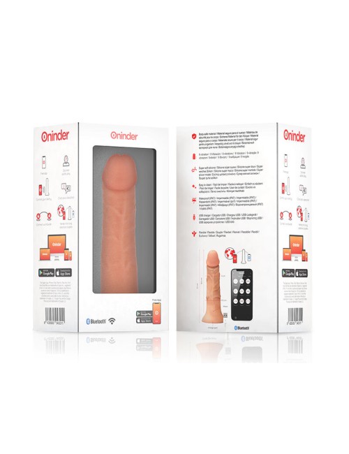 ONINDER BOGOTÁ – Grand gode vibrant 22 cm naturel avec application gratuite