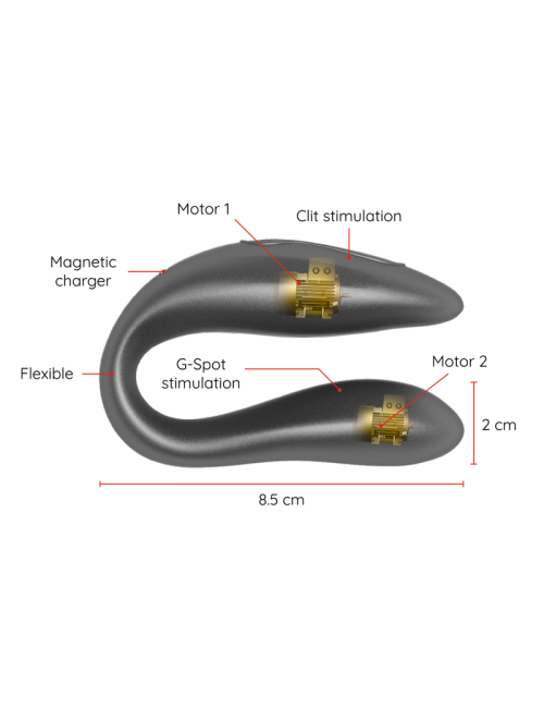 ONINDER LISBOA Noir Stimulateur G-Spot & Clitoris Application Gratuite