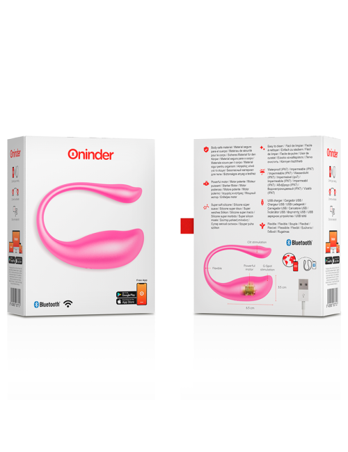 ONINDER NAIROBI Œuf vibrant rose avec 9 modes et application gratuite