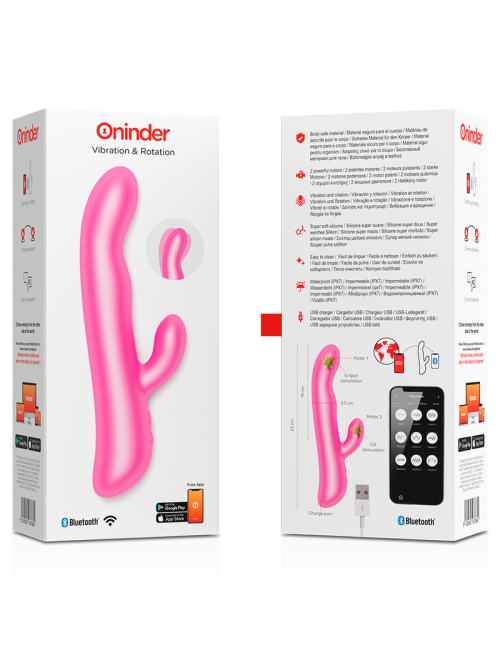ONINDER OSLO – VIBRATION & ROTATION ROSE AVEC APPLICATION GRATUITE