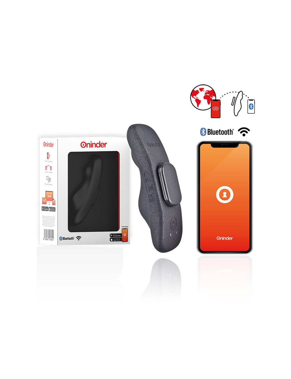 ONINDER MANILA stimulateur rechargeable connecté 9 modes avec application