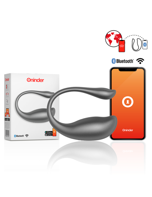 ONINDER EGG NAIROBI Oeuf vibrant rechargeable noir avec application gratuite