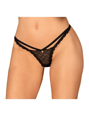 Chemeris String Noir Obsessive en Dentelle Sexy