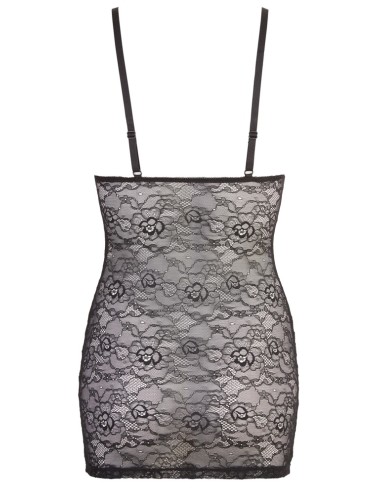 Robe Noire Effet Mouillé Cottelli LINGERIE avec Zip 2 Sens