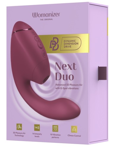 Womanizer Next Duo rose – Stimulateur clitorien & G-spot haut de gamme
