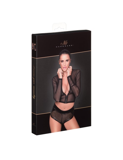 Top en tulle zippé F220