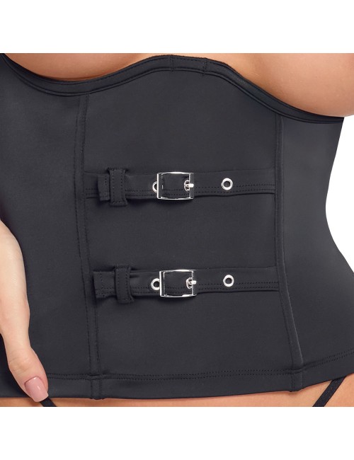 Ensemble corset seins nus noir - Cottelli PARTY