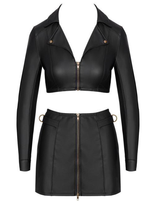 Ensemble top et jupe courte noir - Cottelli PARTY