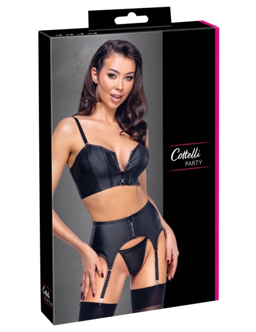 Ensemble lingerie 3 pièces avec porte-jarretelles - Cottelli PARTY