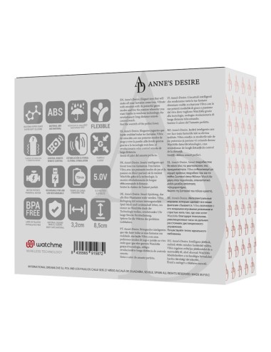 ANNES DESIRE - DUAL PLEASURE TECHNOLOGIE SANS FIL WATCHME NOIR