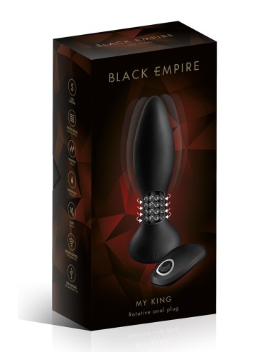 Plug anal à billes rotatives télécommandé - Black Empire