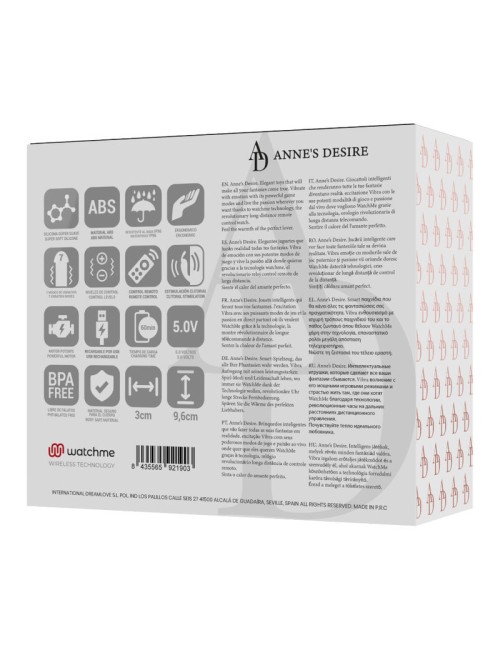 ANNES DESIRE - PANTY PLEASURE TECNOLOG A WATCHME NOIR