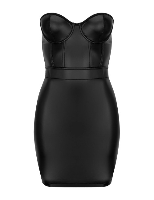 Robe Wetlook Sans Bretelles Mini - Séduisante et Élégante