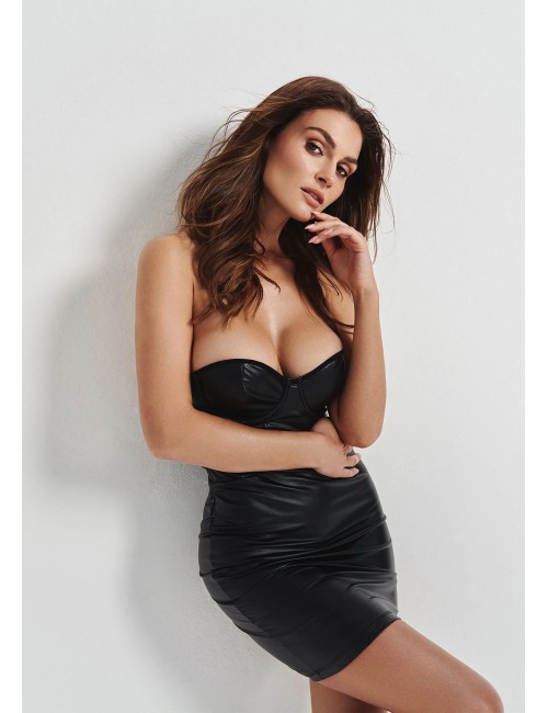 Robe Wetlook Sans Bretelles Mini - Séduisante et Élégante