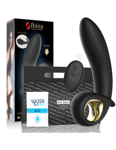 IBIZA - VIBRATEUR ANAL/VAGINAL GONFLABLE PUISSANT TÉLÉCOMMANDE
