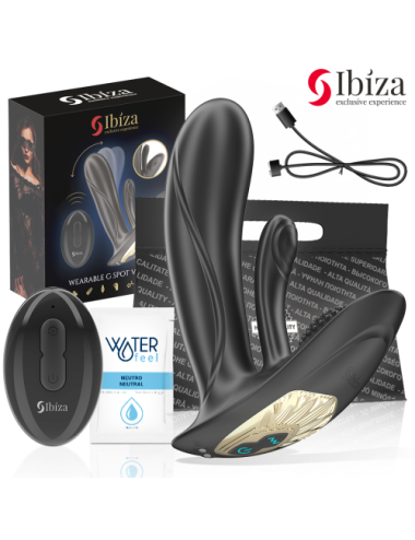 IBIZA - VIBRATEUR PORTABLE AVEC STIMULATION DU POINT G ET DU CLITORIS AVEC TÉLÉCOMMANDE