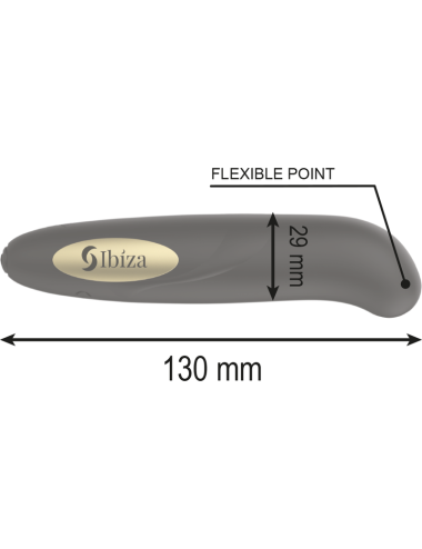 IBIZA - STIMULATEUR DE CLITORIS CHARGEUR USB 10 MODES DE VIBRATION DORÉ 13 X 2,9