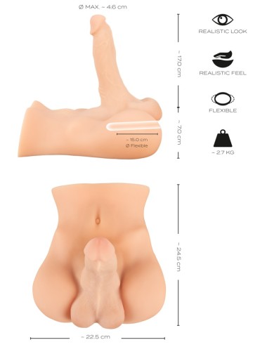 Masturbateur torse Deluxe Man 02 – Réalisme Sensuel & Plaisir Intensif