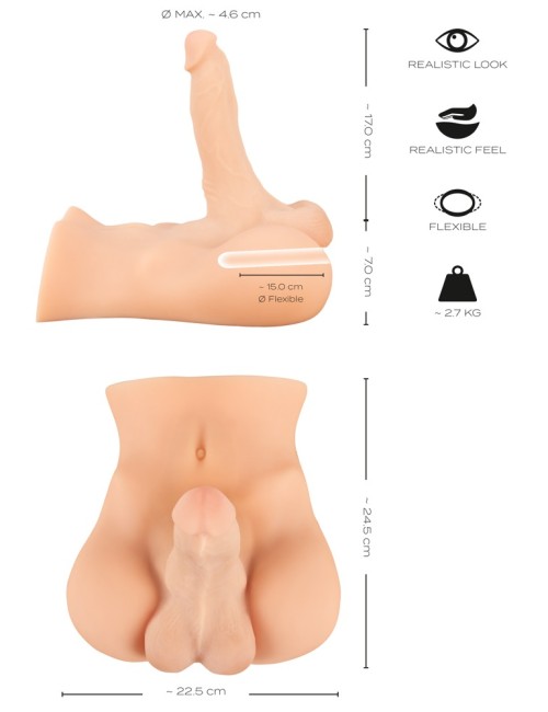 Masturbateur Torse Deluxe Man 02 – Réalisme Sensuel & Plaisir Intensif
