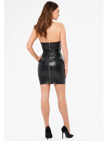 Robe Wetlook Sans Bretelles Mini - Séduisante et Élégante