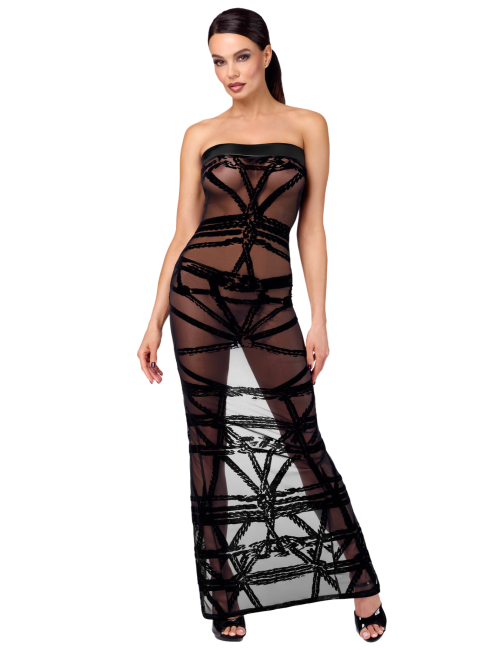 Robe bustier Bondesque F358 - Noir Handmade